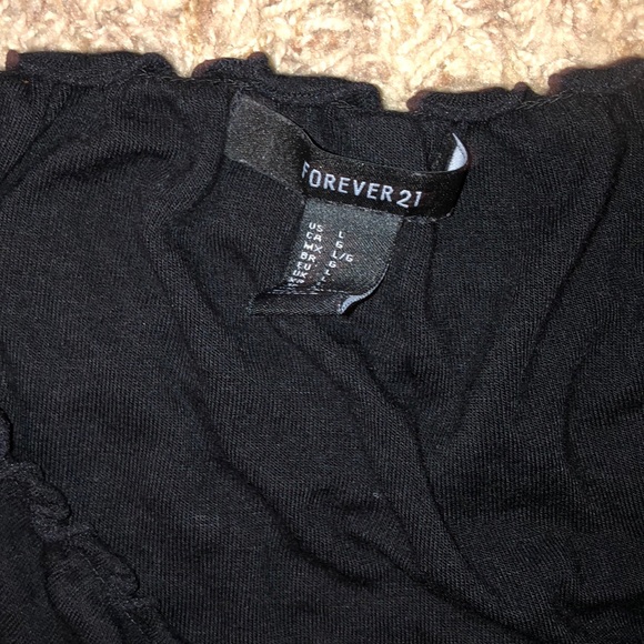 Black off the shoulder crop top - Picture 4 of 4